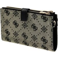 Guess - Melinda Logo Slg Dbl Zip Ornzr - Zwart