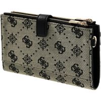 Guess - Melinda Logo Slg Dbl Zip Ornzr - Zwart