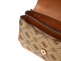 Guess - Melinda Logo Top Handle Flap - Beige