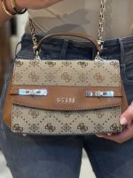 Guess - Melinda Logo Top Handle Flap - Beige