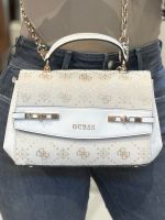 Guess - Melinda Logo Top Handle Flap - Wit