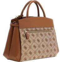 Guess - Melinda Logo Tri Comb Satchel - Beige