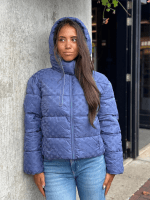 Guess - New Daisy Crop Logo Puffer - Blauw