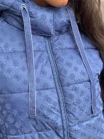 Guess - New Daisy Crop Logo Puffer - Blauw