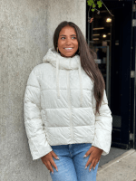 Guess - New Daisy Crop Logo Puffer - Wit