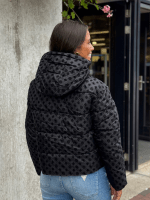 Guess - New Daisy Crop Logo Puffer - Zwart