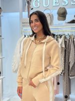 Guess - New Hooded Scuba Sweatshirt - Beige