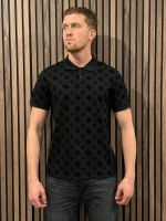 Guess - Ss Flocked Peony Polo - Zwart