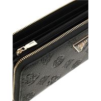 Guess - Cresidia Slg Large Zip Around - Zwart