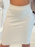 Guess - Rhinestones 4G Swtr Skirt - Beige