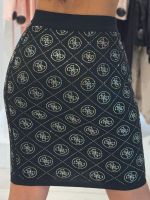 Guess - Rhinestones 4G Swtr Skirt - Zwart