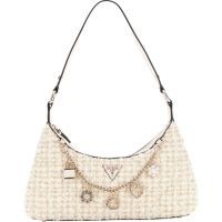 Guess - Everlee Top Zip Shoulder Bag - Beige