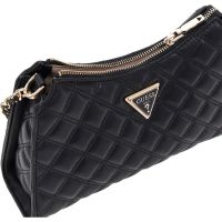 Guess - Giully Top Zip Shoulder Bag - Zwart