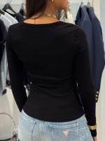 Guess Active - Colette Ls Rib Top - Zwart