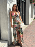Guess - SL Tracie Dress W6YKAG - Meerkleurig