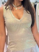 Guess - SL V-Neck Marilena Top - Beige