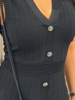 Guess - Sl Vn Amber Swtr Dress - Zwart