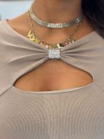 Guess - Ss Boat NK Milena Mini Dress - Beige