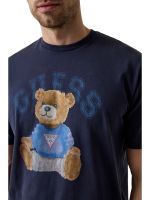 Guess - Ss Bsc Guess Bear Tee - Blauw