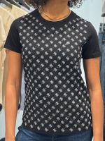 Guess - Ss Cn 4G Allover Tee - Zwart