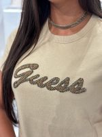 Guess - SS CN Beads Script Tee - Beige