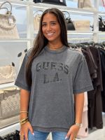 Guess - SS CN Burnout Oversize Tee - Zwart