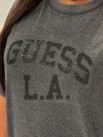 Guess - SS CN Burnout Oversize Tee - Zwart