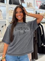 Guess - SS CN Burnout Oversize Tee - Zwart