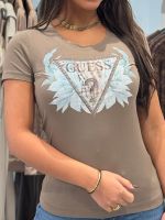 Guess - Ss Cn Flower Triangle Tee - Bruin