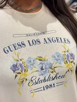 Guess - Ss Cn Flowers Guess Box Tee - Beige