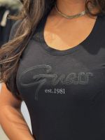 Guess - Ss Cn Guess Script Tee - Zwart