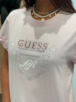 Guess - Ss Cn La Stars Tee - Roze