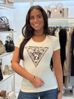 Guess - Ss Cn Leo Triangle Tee - Beige