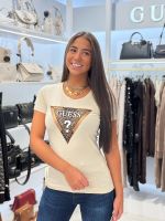 Guess - Ss Cn Leo Triangle Tee - Beige