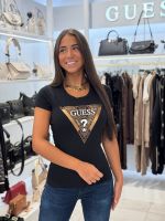 Guess - Ss Cn Leo Triangle Tee - Zwart