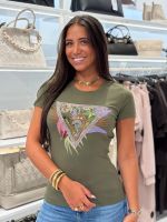 Guess - SS CN Palm Triangle Tee - Groen