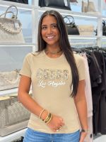 Guess - SS CN Snake Script Rhinestone - Beige