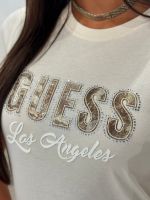 Guess - SS CN Snake Script Rhinestone - Wit