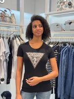Guess - Ss Cn Triangle Python Tee - Zwart