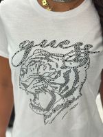 Guess - Ss Guess Tiger Face Easy Tee - Wit