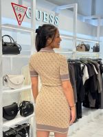 Guess - SS Lise 4G Logo Polo STWR Dress - Bruin