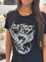 Guess - Ss Love Struck Easy Tee - Zwart
