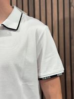 Guess - Ss Paul Pique Tipping Polo - Wit