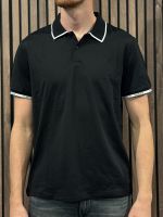 Guess - Ss Paul Pique Tipping Polo - Zwart
