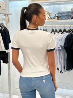 Guess Active - Marigold Rib Ss Tee - Wit