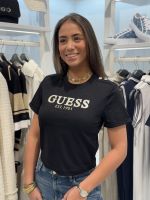 Guess Active - Cn Ss Cropped Washed Logo Tee - Zwart