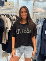 Guess - Guess Logo Long Ss Tee - Zwart