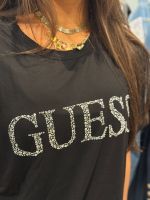 Guess - Guess Logo Long Ss Tee - Zwart