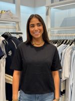 Guess Active - Peony Aop Embroidery Boxy Tee - Zwart