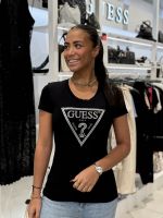 Guess - Ss Cn Shiny Triangle Tee - Zwart